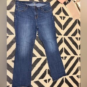 Old Navy Women's Straight Leg Jeans - Deep Blue